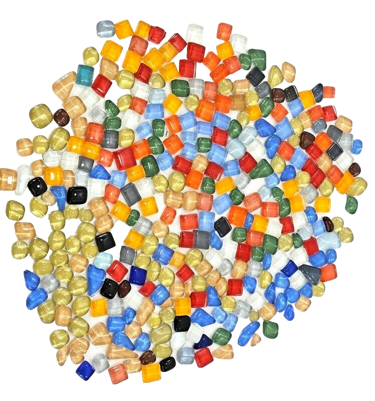 Glasmosaik 500 g Polygonal Tropfen Quadrate Mix Mosaik  Glas bunt DIY