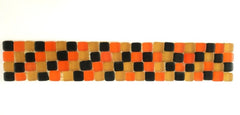 BORDÜRE Glasmosaik Mix Beige Orange Schwarz matt Borde 1 Streifen unregelm