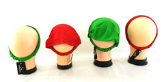 Haarband 4 er Set Unifarben 2 Farben Grün Rot Stoff Stirnband Bandana Haarbänder