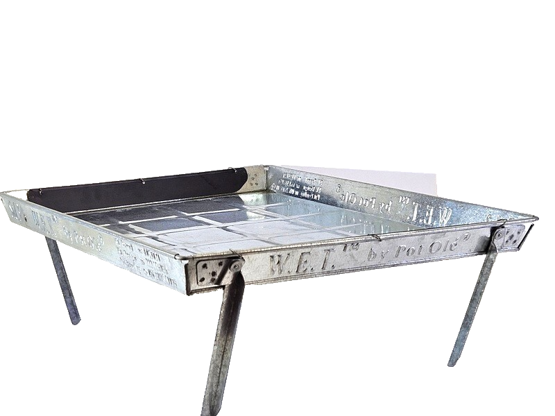 Tablett Tisch Serviertisch Beistelltisch verzinkter Stahl Sofatisch Outdoor Deko