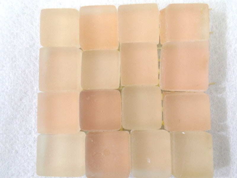 BORDÜRE Glasmosaik Lachs matt Glas Borde 18x Quadrate 50 x 50 mm 288 Steine 5 mm