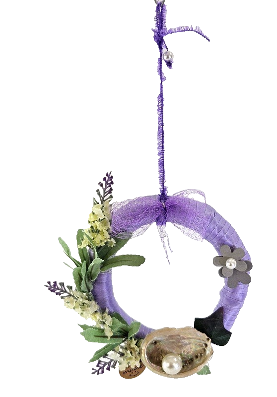 Casa - Poador Kranz Tür/ Wand Kranz künstlich trocken Lila 20cm Deko Geschenk