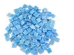 Mosaiksteine 500 g hellblau marmoriert 20 x 20 x 4 mm 100 Steine in Tüte Basteln