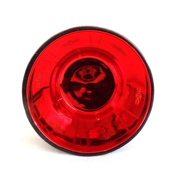 3 Teelichthalter Windlicht Gläser Rot Schneeflocke verspiegelt 8 cm H 7,5 cm D.
