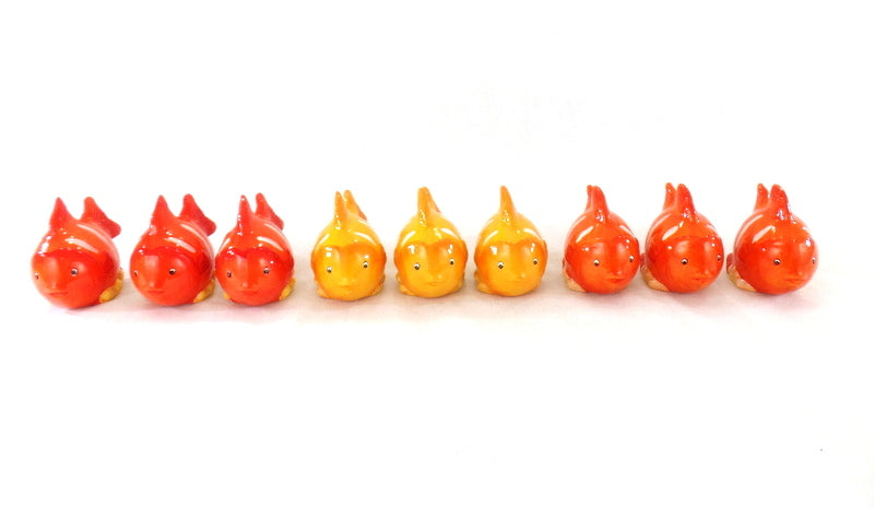 Fische 9 Stück Orange Keramik Ton 8 cm Tierfigur Dekoration
