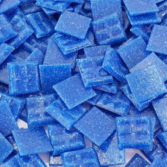 Glasmosaiksteine 650 g blau Tintenblau 20 x 20 x 4 mm lose Steine Basteln Mosaik