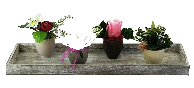 Künstliche Gestecke Set 4 Stück Kunstblume Pflanzen Blume Deko 15 cm H Geschenk