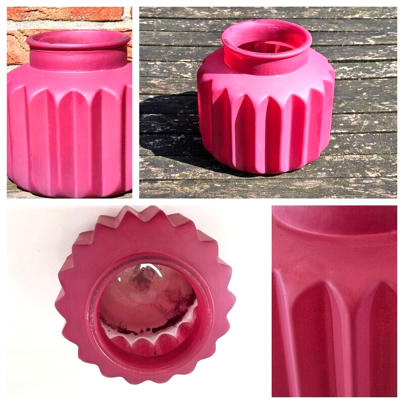 Glasvase Bourdaux rund Zick Zack Muster Petra Schnittblumen Blumen 18 H Geschenk