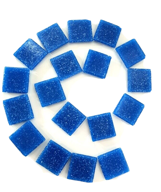 Glasmosaiksteine 650 g blau Tintenblau 20 x 20 x 4 mm lose Steine Basteln Mosaik