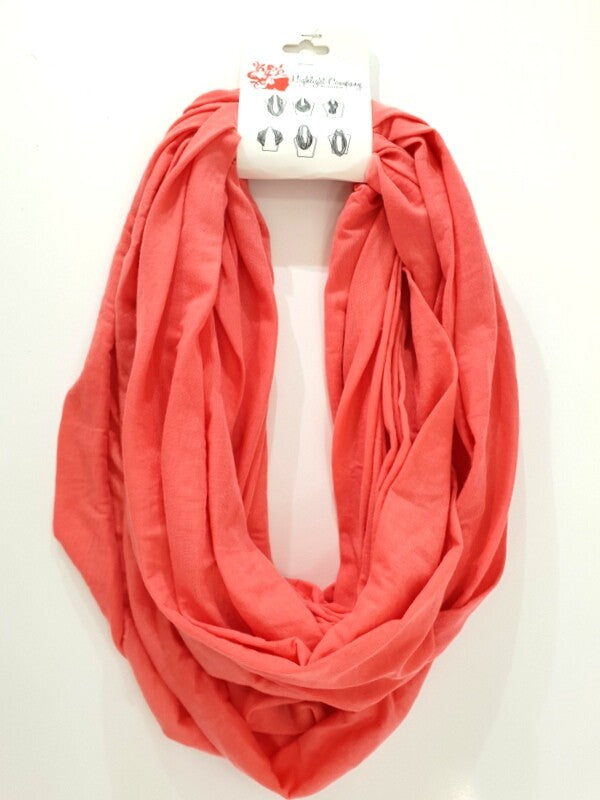 Schal Rundschal Lachs Loop Wickelschal 100% Polyester