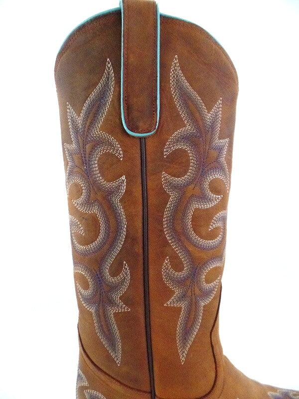 Westernstiefel 38 Hellbraun Lane Cowboystiefel Echt Leder spitz Applikationen