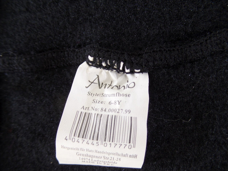 Antonio Kinder Thermo Leggings 3 Stück mit Innenfleece Schwarz blickdicht