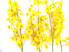 Künstliche Seidenblumen Orchideen Gelb 4 Zweige 100 cm  Dekoration Top !