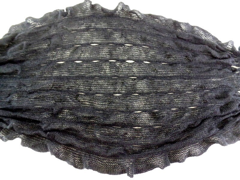 Schal Schwarz Strick - Häckelschal  160 x 60 cm 100 % Acrylic Antonio Fransen