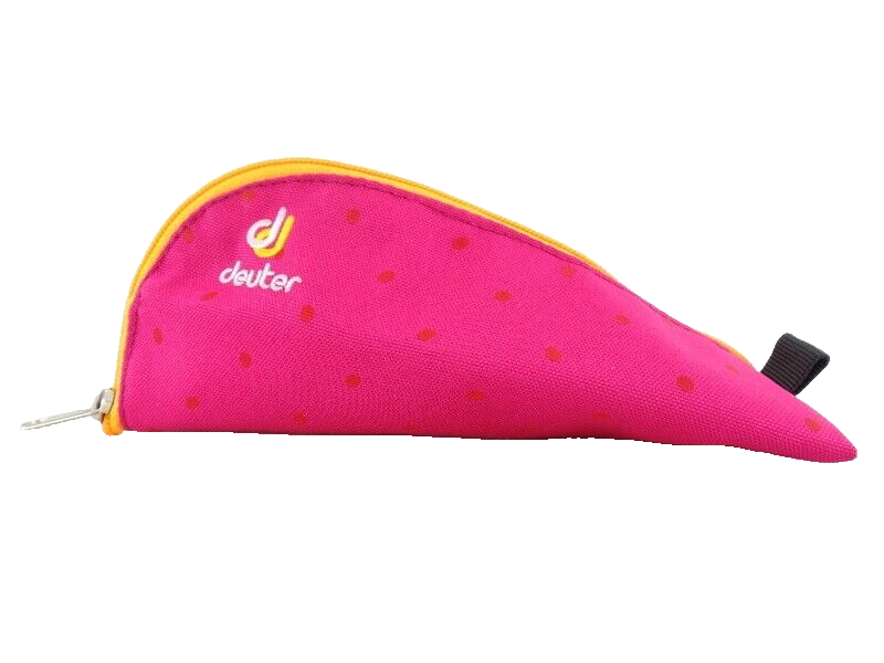 Deuter Schlamperrolle Federmäppchen Pink mit Punkte Reißverschluss Orange Schule