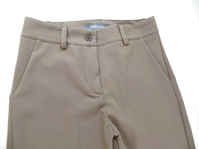 Hose Chic & Mit Kaki Größe S Bundfaltenhose Buisnesshose Italy