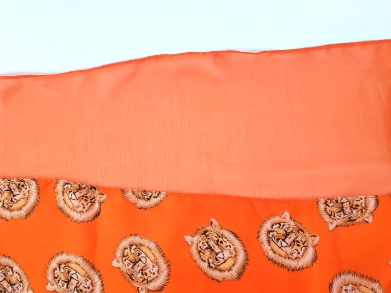 Schals Tücher Set 2 Stück Orange Uni Tigerkopf 100 % Polyester
