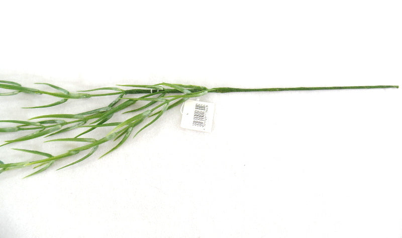 3 x Künstliche Ranken Busch Zweig grün längliche Blätter Textil 75 cm L. Deko.
