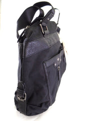 Geoss Tasche Schwarz Schultertasche Reißverschluss Damentasche