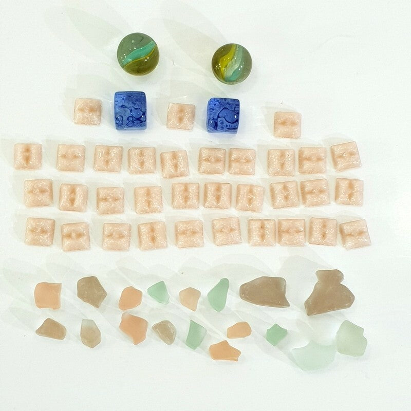 Mosaiksteine 500 g Mix Bunt Basteln Mosaik Glassteine Murmeln