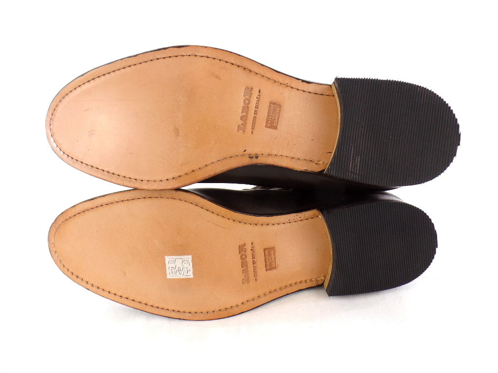 Reitstiefelette 45 Braun Rund Echtleder Cambrelle Schnalle Labor USA 11,5 UK 11
