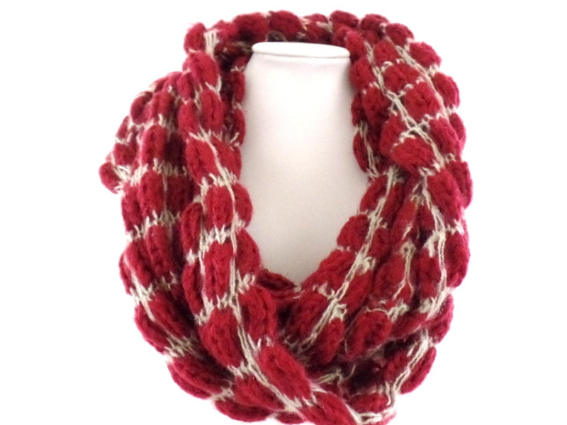 Schal Loop Wickelschal in 3 Farbvarianten Rot, Lila, Grün wählbar