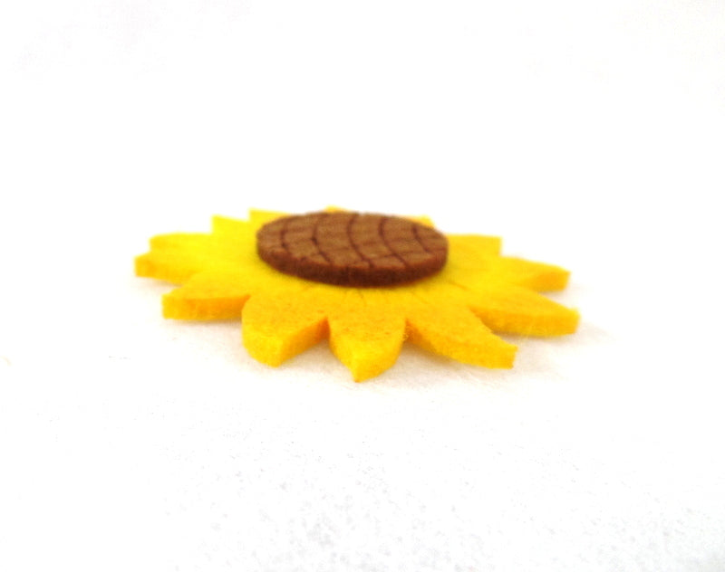 Streublumen Sonnenblumen Kürbis 5 cm je 10 Stück einzeln in Folie Klebepunkt