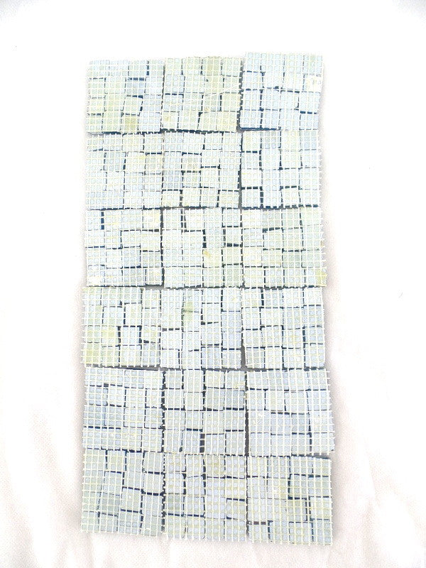 BORDÜRE Glasmosaik Blau Klarglas unregelmäßig 18 Stck 50x50 mm 288 Steine 5 mm