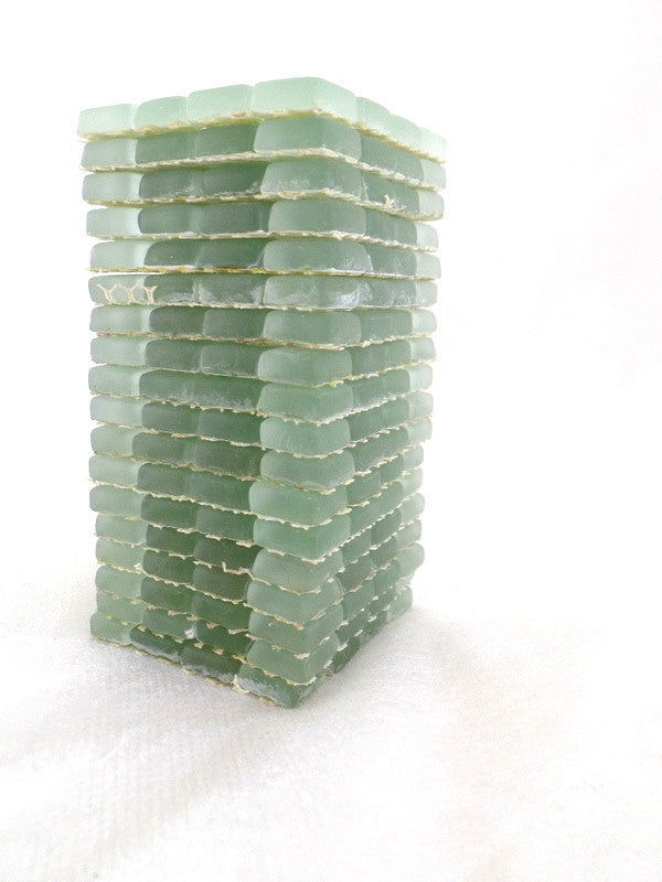 BORDÜRE Glasmosaik hell Grün matt Glas Borde 18 x Quadrate 5 mm