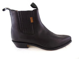 Reitstiefelette 45 Schwarz Spitz Gummizug Echtleder Spitz Labor USA 11,5 UK 11
