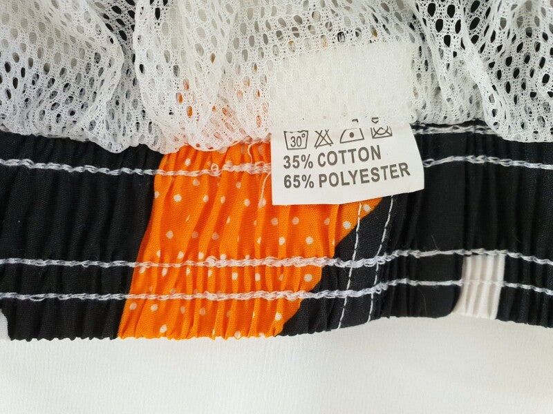 Badehose Badeshorts M Beach Wear E & F Shorts Schwarz Orange gemustert Bermuda