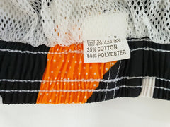 Badehose Badeshorts M Beach Wear E & F Shorts Schwarz Orange gemustert Bermuda