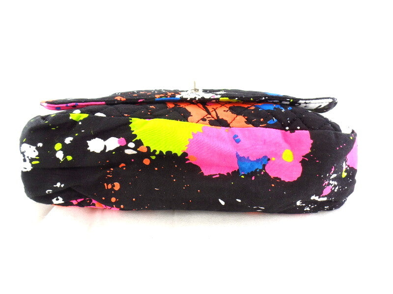 Umhängetasche Schwarz mit Fleckenmuster Schultertasche New Design Stoff
