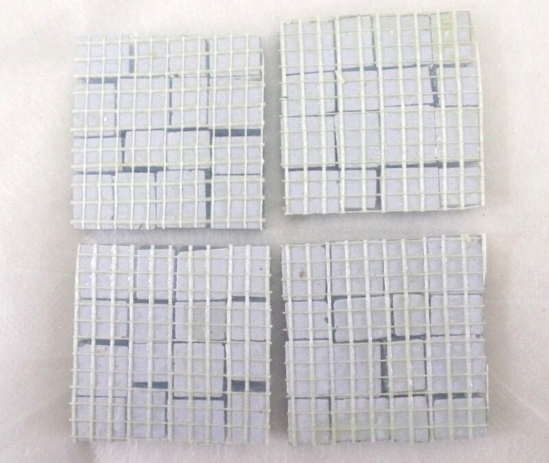 BORDÜRE Glasmosaik hellblau Klarglas Borde 4 Quadrate 50 x 50 mm x 5 mm flach