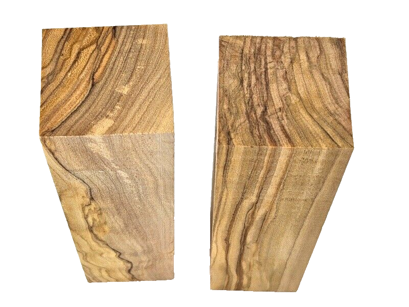 Olivenholz Schnitzholz Rohling Massivholz 40x40x140 mm 2 Stück Carving Kantel