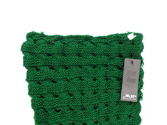 Schal Rundschal dunkelgrün Loop Wickelschal gestrickt Arcylic Lochmuster UP