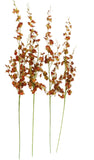 CASA - POADOR ORCHIDEEN künstlich Blumen Braun Rost 4 Zweige 100 cm Dekoration