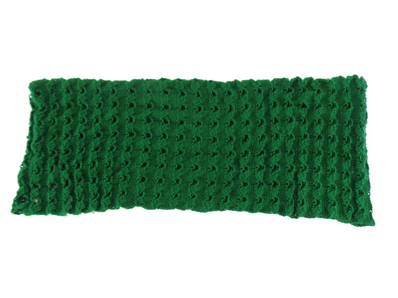 Schal Rundschal dunkelgrün Loop Wickelschal gestrickt Arcylic Lochmuster UP