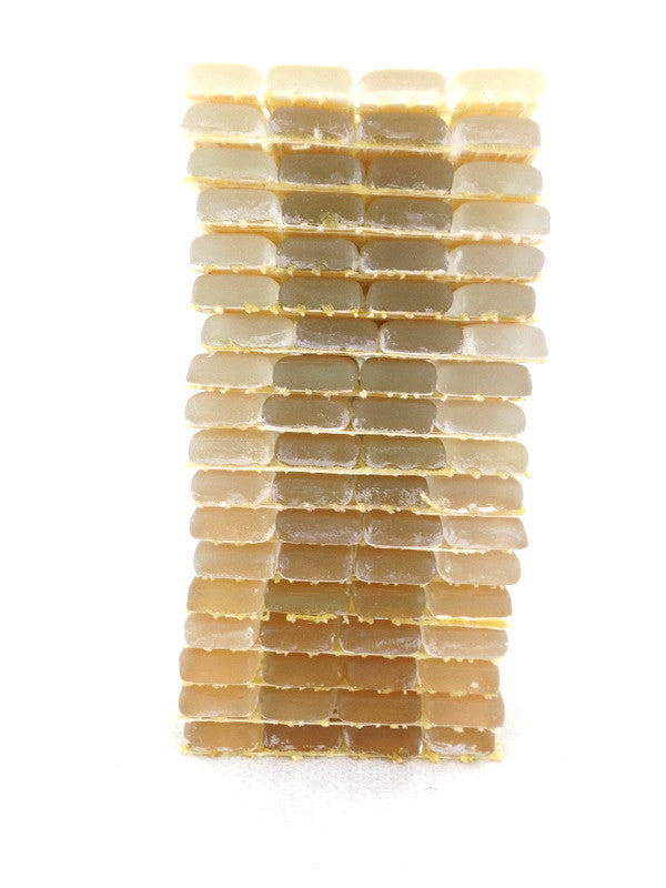 BORDÜRE Glasmosaik Beige matt Glas Borde 18 x Quadrate 288 Steine 5 mm