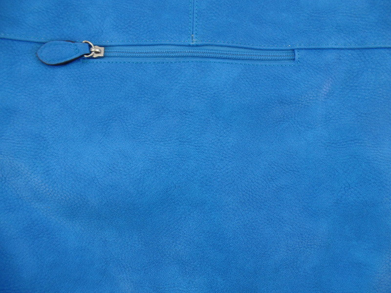 Mahel Tasche Schultertasche Hellblau  Reißverschluss Damentasche