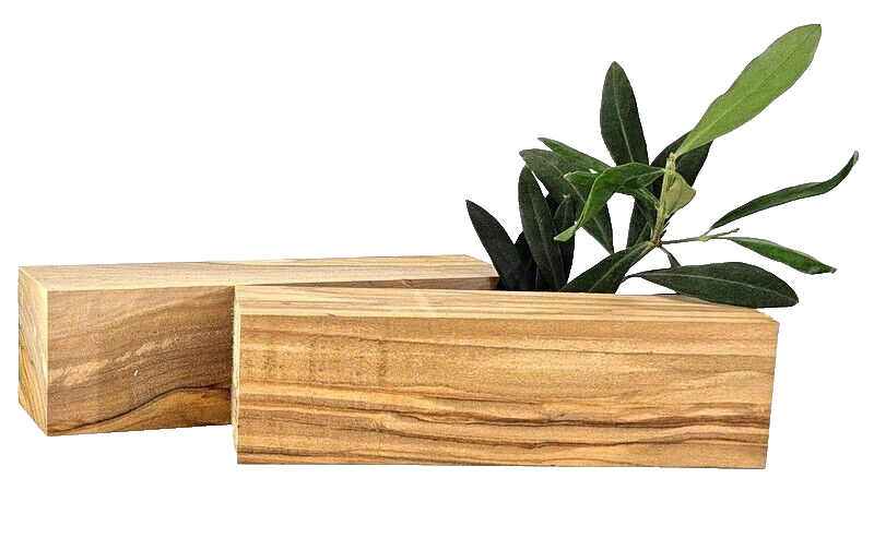 Olivenholz Schnitzholz Rohling Massivholz 40x40x140 mm 2 Stück Carving Kantel