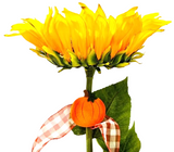 CASA - POADOR SONNENBLUME künstlich Kunstblume gelb 108 L x 23 cm Band Filzkürbisse Deko