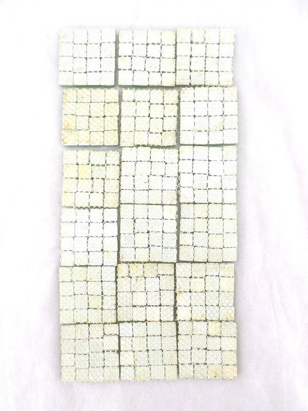 BORDÜRE Glasmosaik hell Grün matt Glas Borde 18 x Quadrate 5 mm