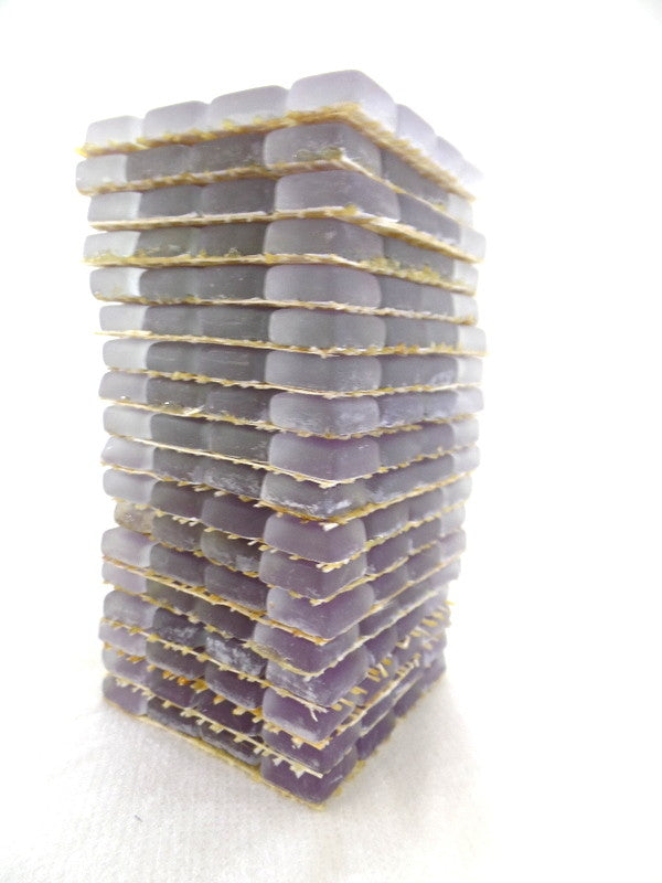 Glas BORDÜRE Glasmosaik Lila matt Glas 18 x Quadrate 50 x 50 mm 288 Steine 5 mm