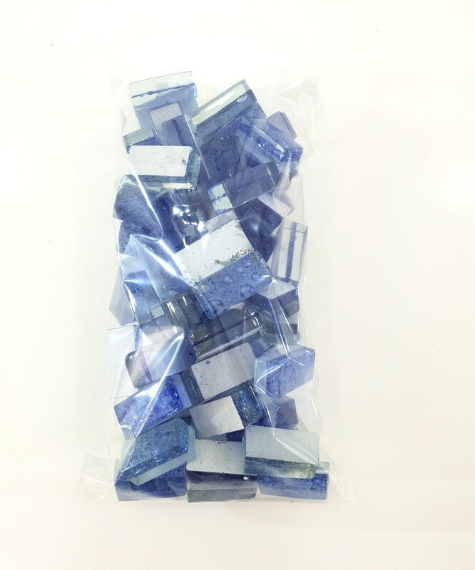 Mosaiksteine Waterdrops Blau Bubble Dream 500 g glatt Rechteck Mosaik