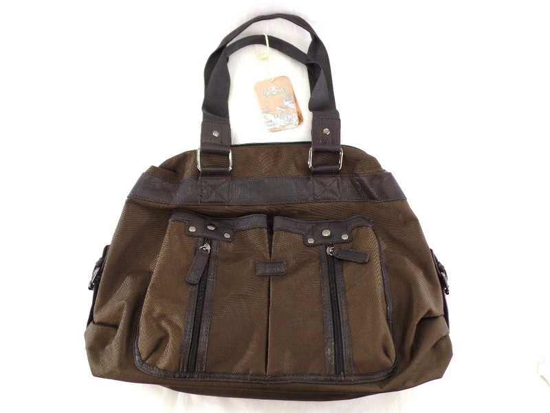 Geoss Tasche Braun Schultertasche Reißverschluss Damentasche