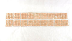 BORDÜRE Glasmosaik Lachs Klarglas Borde 18 x Quadrate 50 x 50 mm 288 Steine 5 mm