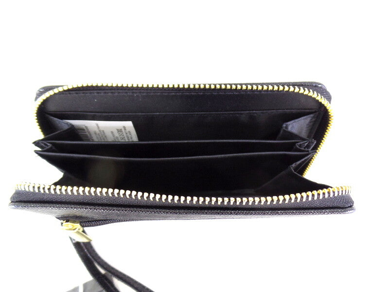 Geldbörse Portmonaie Wallet Schwarz Etui New Design Querformat Fee Anhänger