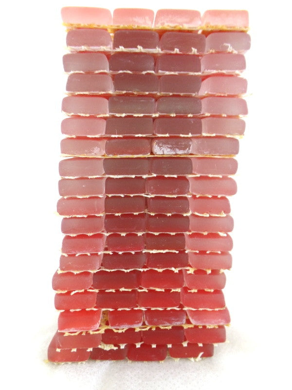 BORDÜRE Glasmosaik Rot matt Glas Borde 18 x Quadrate 50 x 50 mm 288 Steine 5 mm