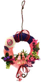 CASA - POADOR KRANZ künstlich trocken Rosa Bourdaux Lila Figuren Natur 25 cm